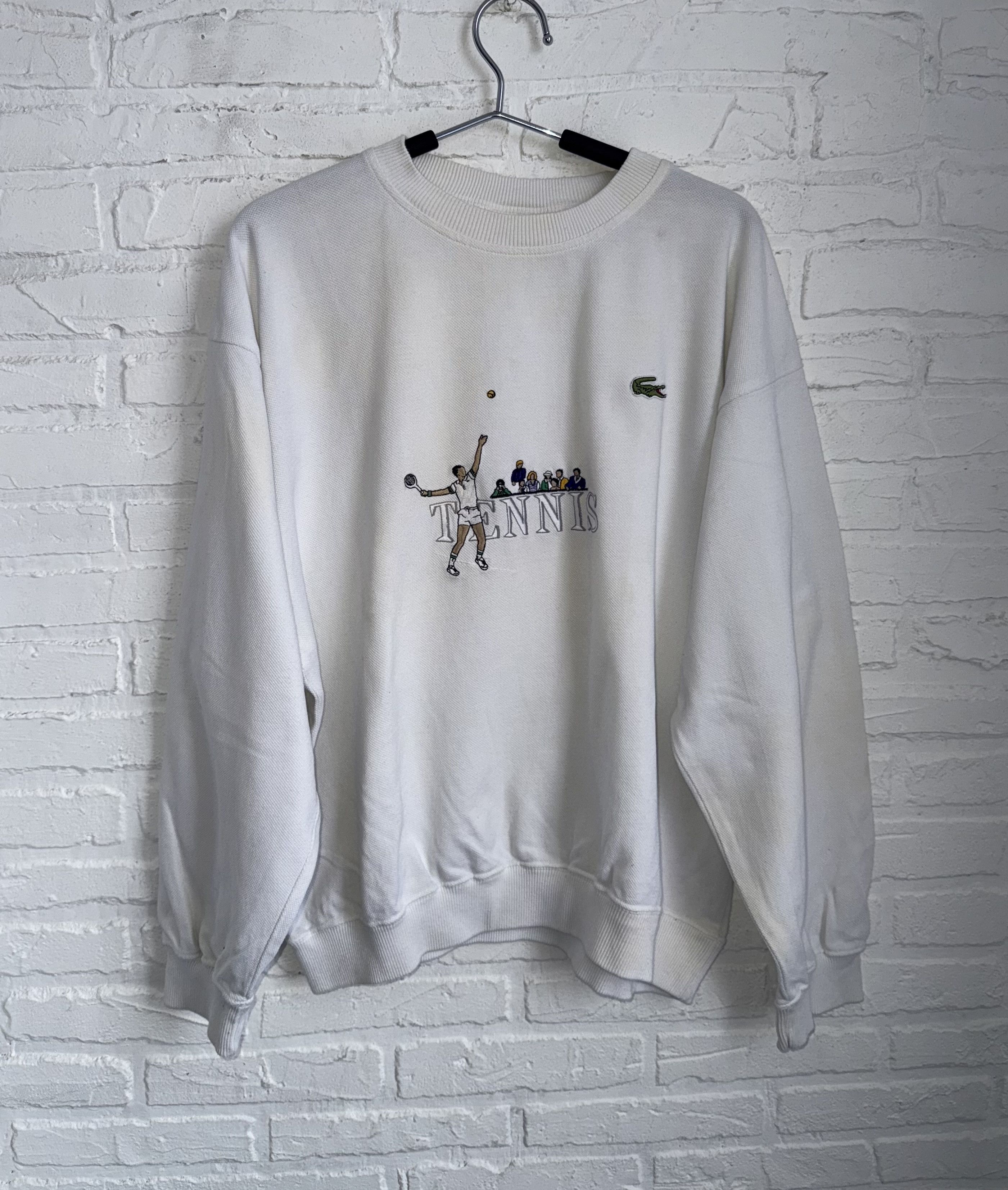 Lacoste Vintage Lacoste Chemise tennis embroidered crewneck Size US L / EU 52-54 / 3 - 1 Thumbnail
