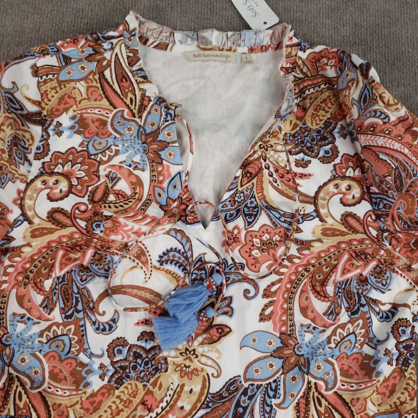 Soft Surroundings Soft Surroundings Dress Women Size S Pink Paisley Lined A-Line Boho Womens Size 28" / US 6 / IT 42 - 5 Thumbnail