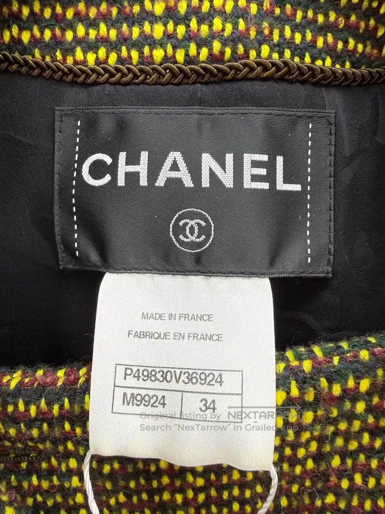 Chanel Chanel Green braided jacket Size XXS / US 00 / IT 34 - 3 Thumbnail