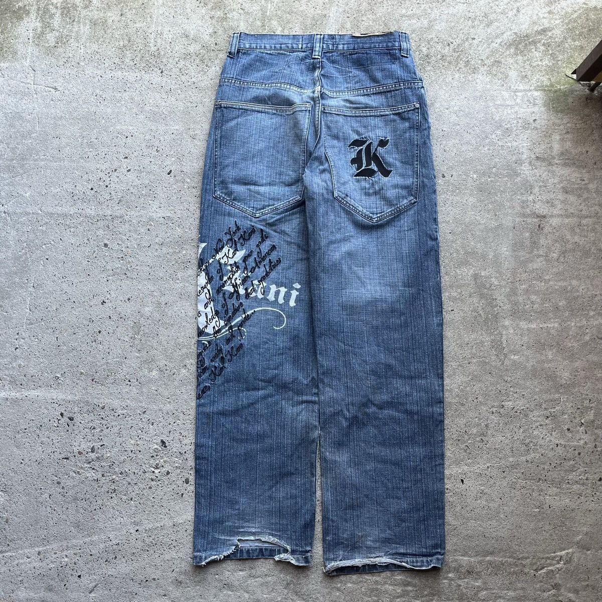 Karl Kani × Vintage Karl Kani 32x34 Vintage Y2K Big Logo Baggy Rap Denim Jeans Size US 32 / EU 48 - 1 Thumbnail