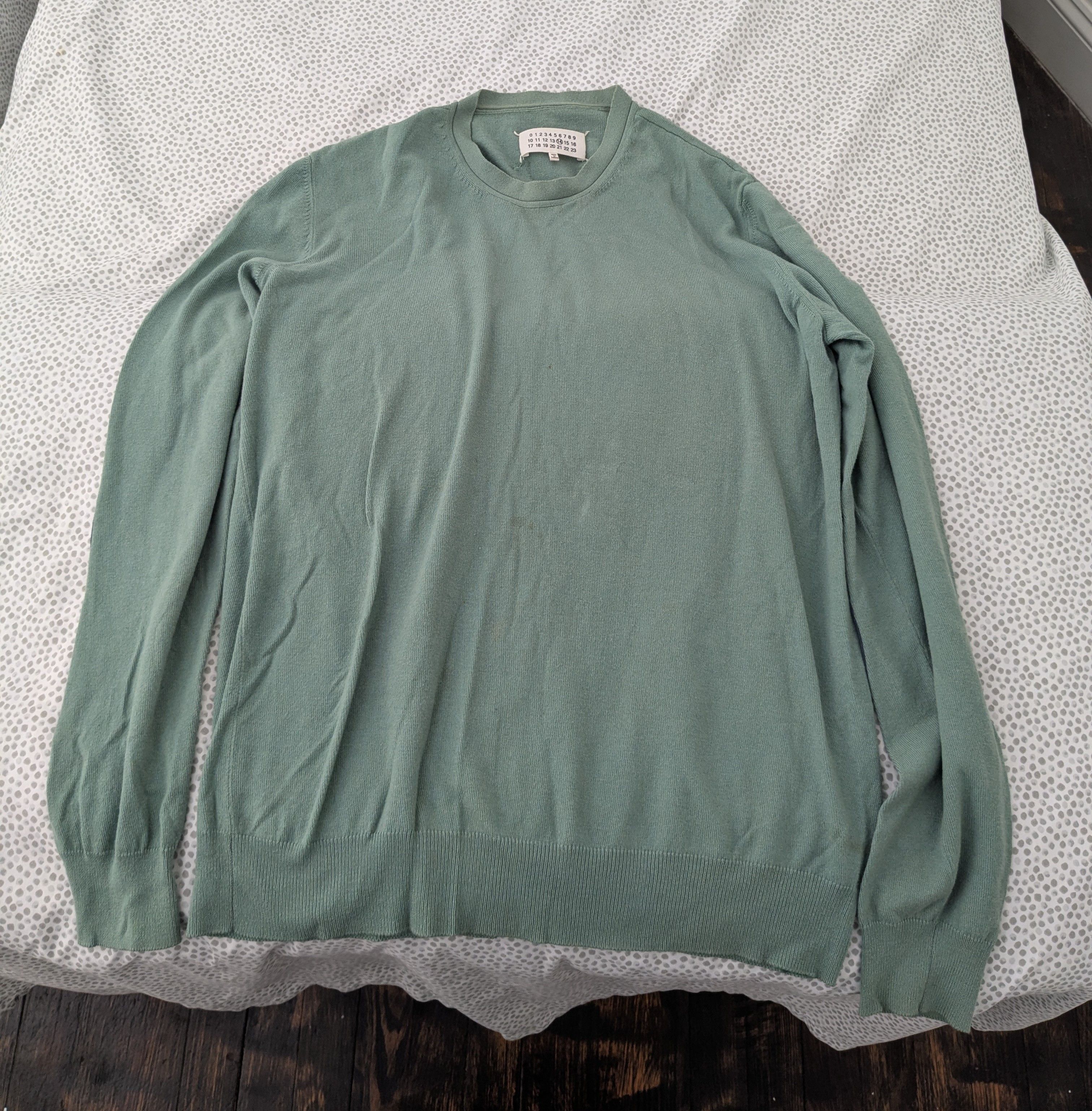 Maison Margiela 2015 Maison Margiela Teal Sweater Size US XL / EU 56 / 4 - 1 Thumbnail