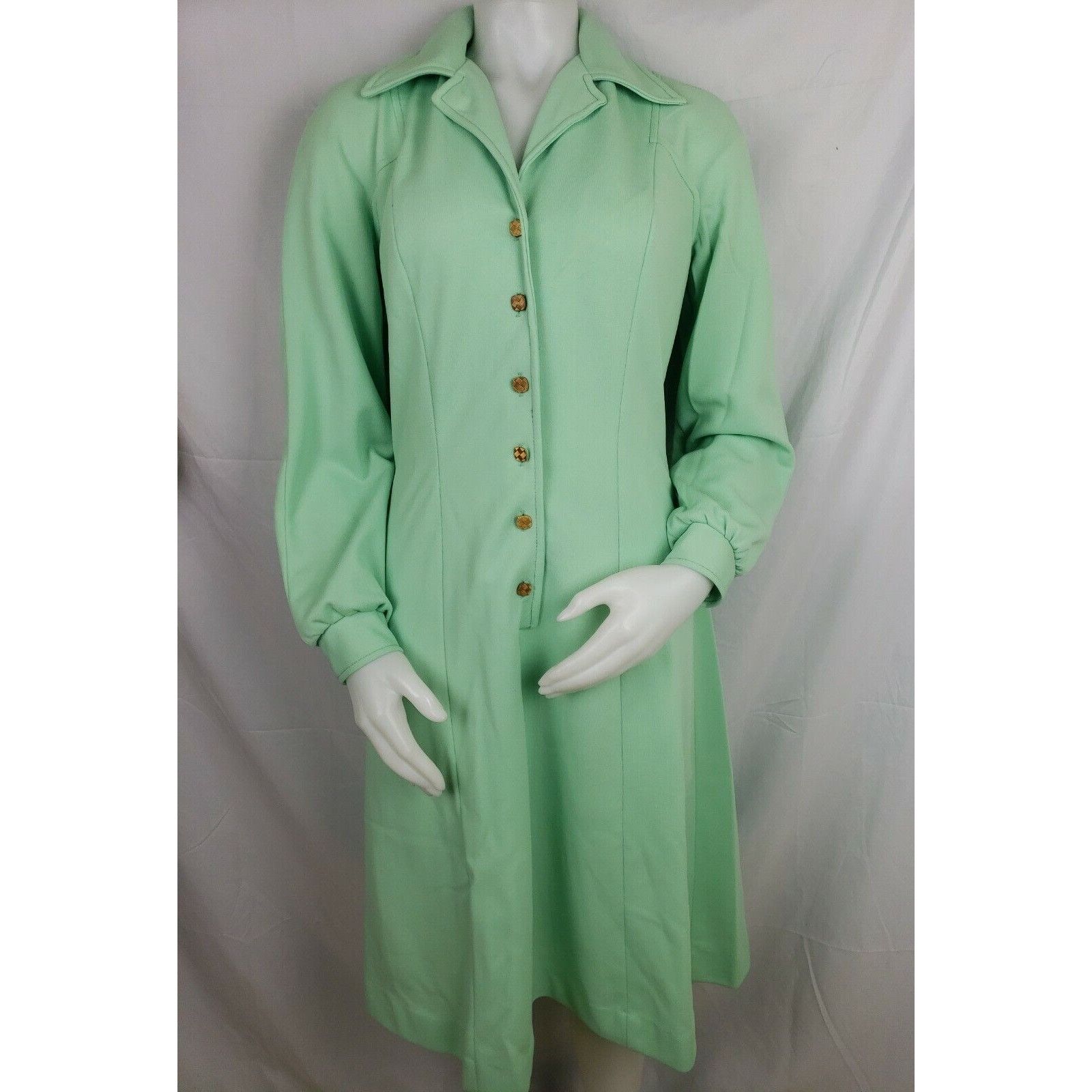 Vintage Vtg Mod Dress Womens S/M Mint Green Vintage Polyester Knit R Size M / US 6-8 / IT 42-44 - 7 Thumbnail