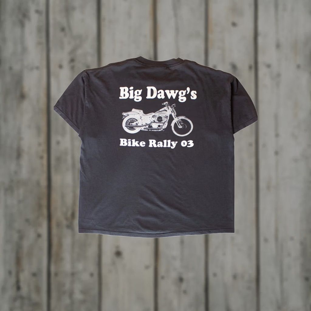Hanes VINTAGE Hanes T-Shirt Bike Rally 03 Black Unisex Adults XL 2000s Mens Women Slim fit? Size US XL / EU 56 / 4 - 1 Thumbnail