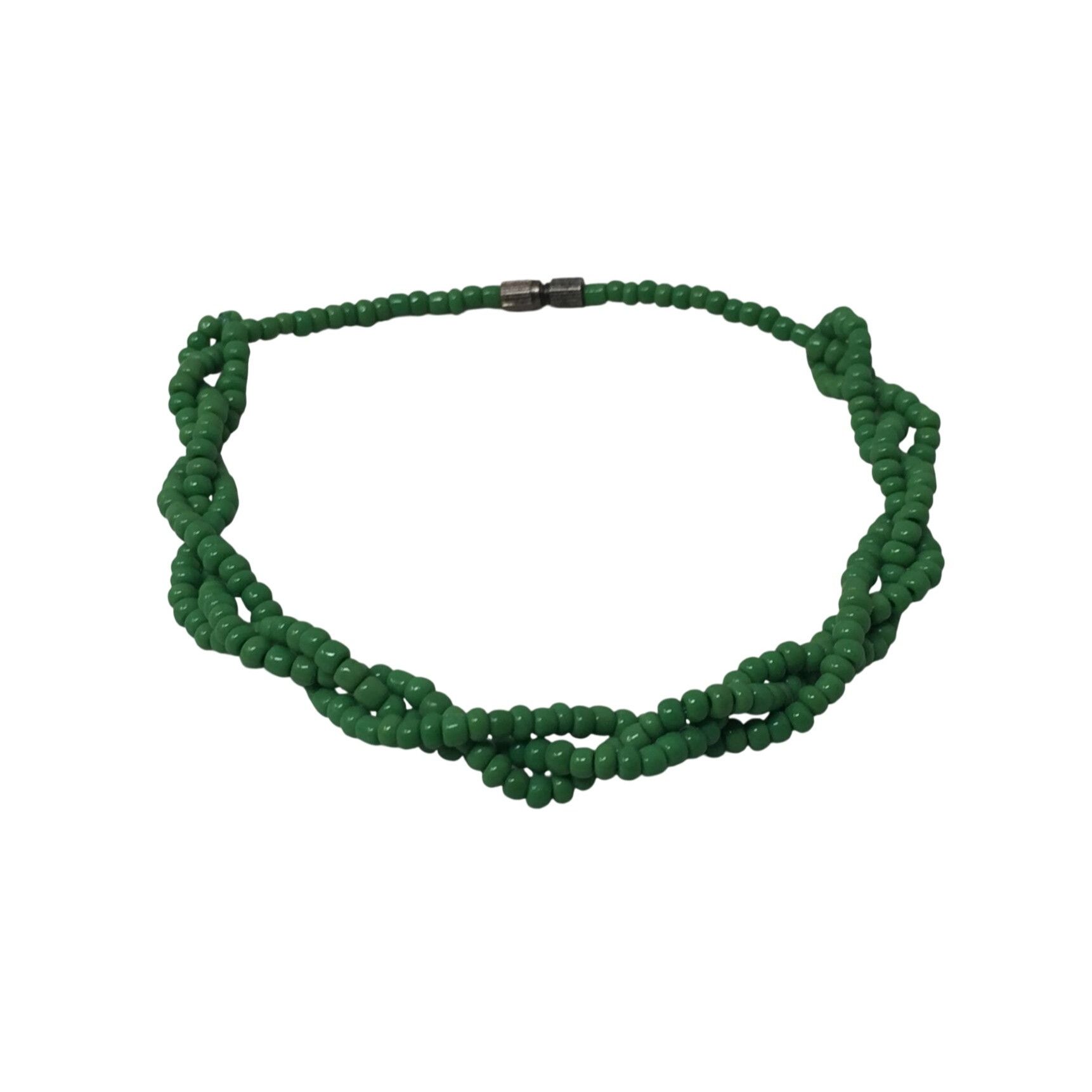 Other Women's Green Twisted Beaded Bracelet Size ONE SIZE - 2 Thumbnail