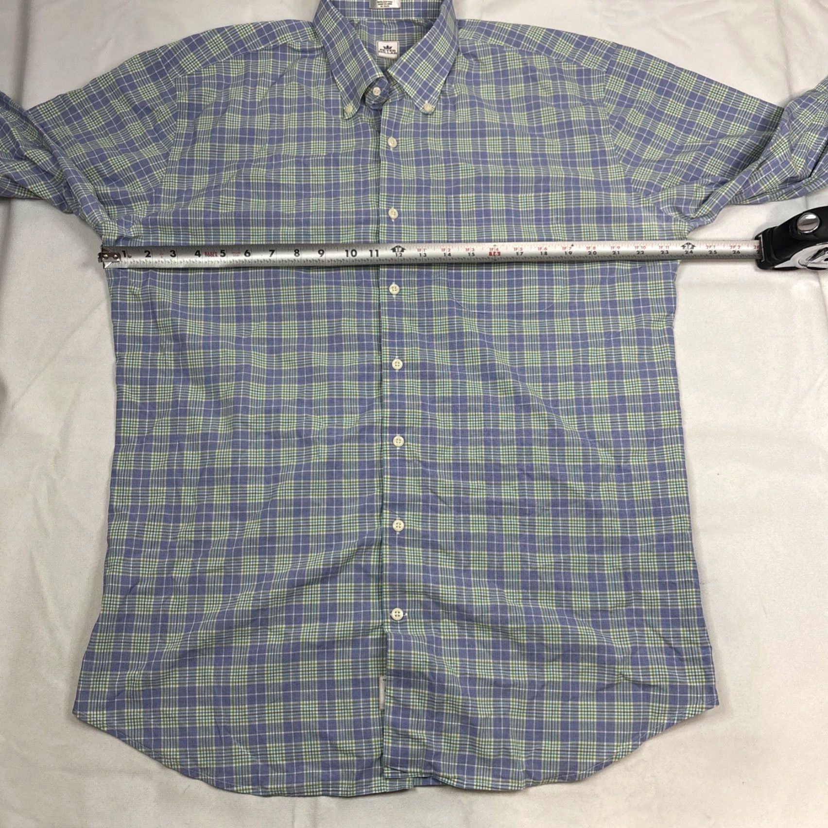 Peter Millar Peter Millar Button-Down Long Sleeve Shirt Men’s XL Plaid Blue Green Men Shirt XL Plaid Blue Green Size US XL / EU 56 / 4 - 3 Thumbnail