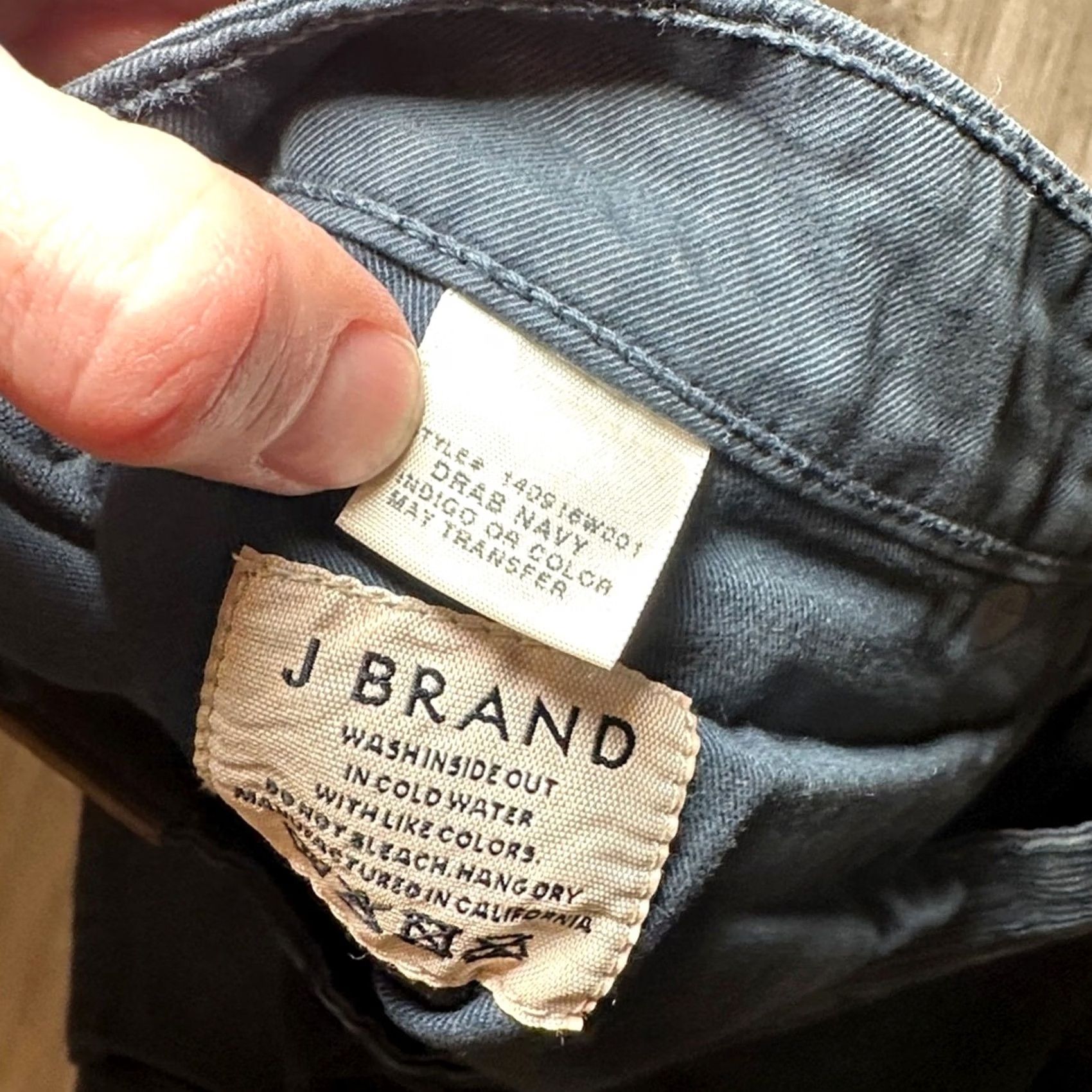 J Brand J Brand Kane Straight Fit Drab Navy Corduroy Jeans - 31 Mens Casual Chino 30in Inseam Size US 31 - 8 Thumbnail