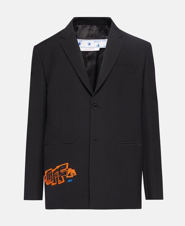 ジャケット Off-White Black drill oversize blazer Off-White Black Drill Oversize Blazer – LOZURI®