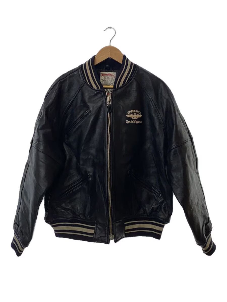 Avirex Avirex Leather Stadium Jacket Black Size US M / EU 48-50 / 2 - 1 Thumbnail