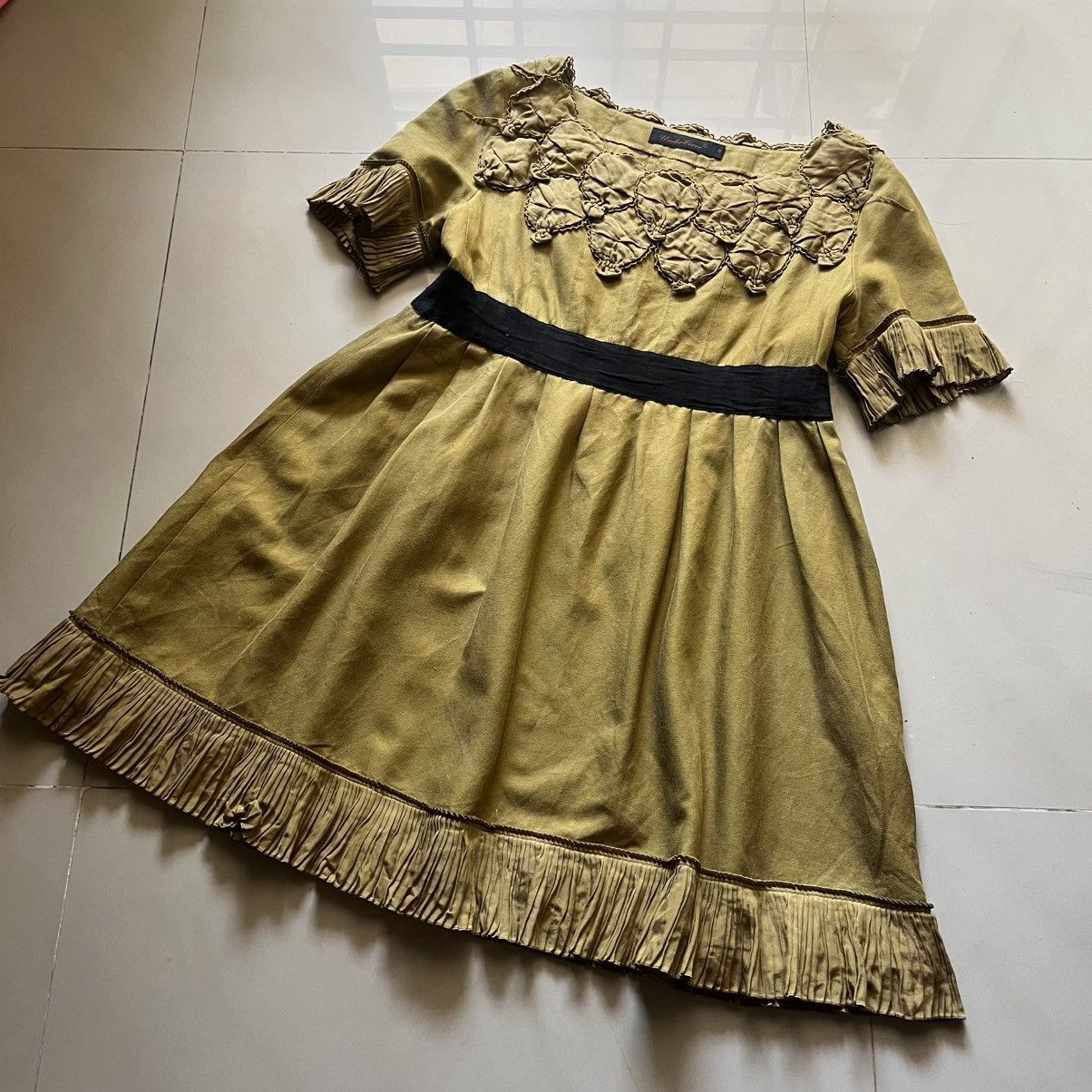Undercover 2007 Undercover Gold Silk Mini Skull Detail Dress Size M / US 6-8 / IT 42-44 - 2 Thumbnail