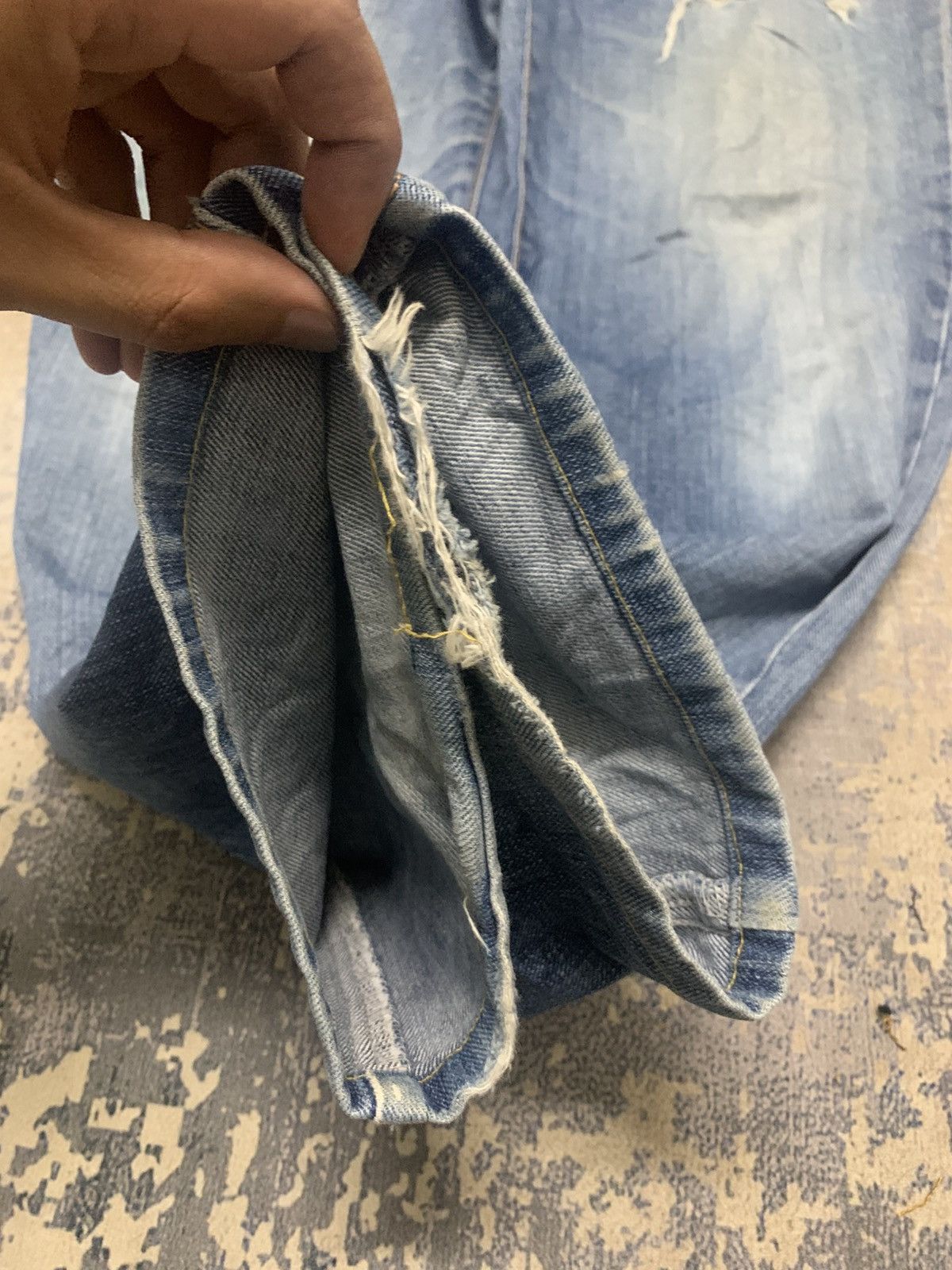 Edwin Vintage Edwin Japan Mud Wash Distressed Baggy Jeans Size US 35 - 6 Thumbnail