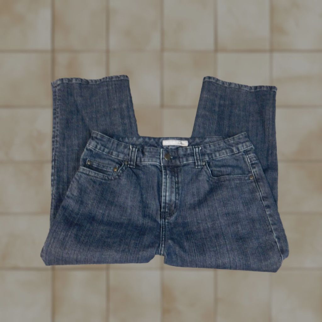 Vintage Chico's Jeans Womens Straight Denim 0.5 Blue Stretch Zipper Regular Inseam 20" Old?: No Size 29" - 1 Thumbnail