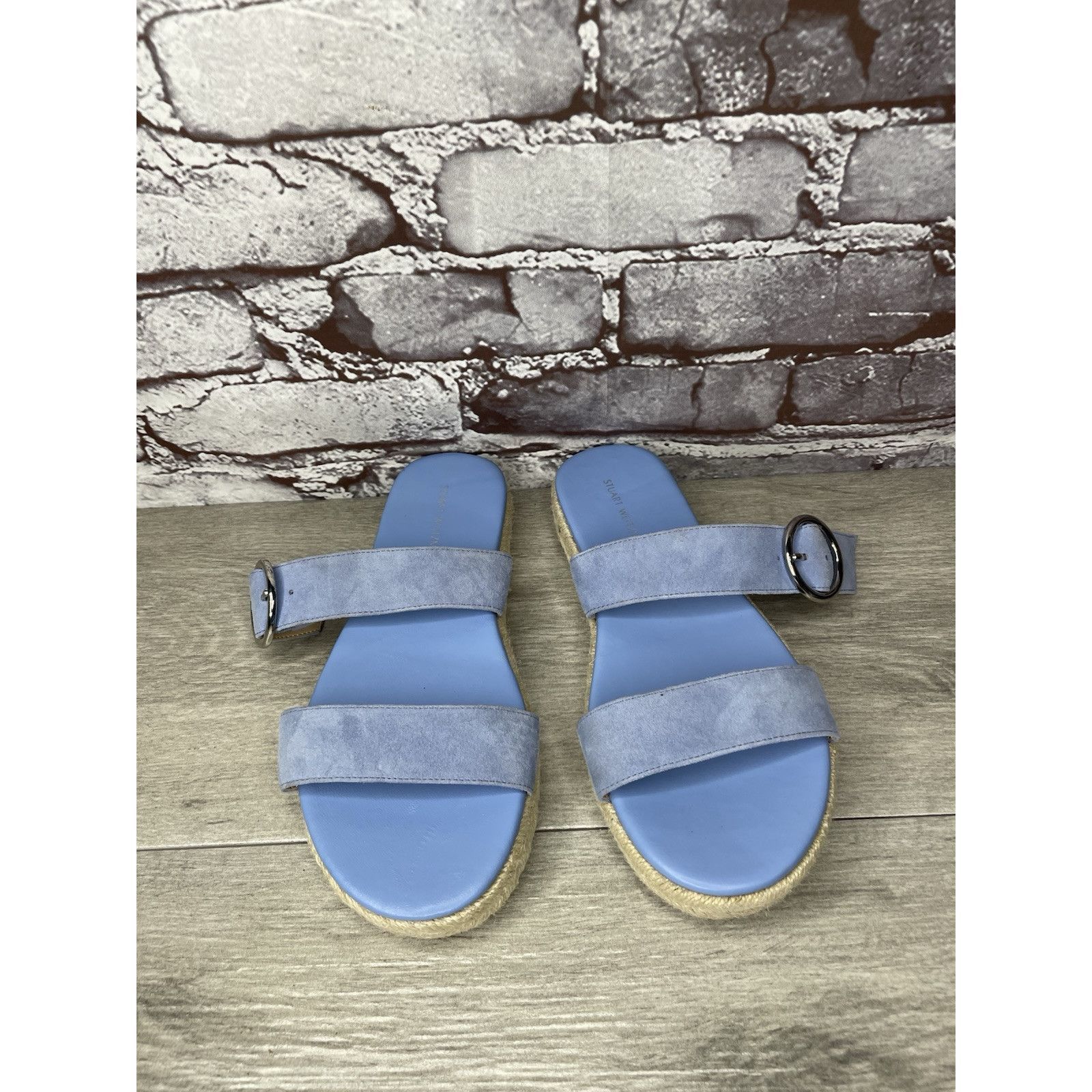 Stuart Weitzman Stuart Weitzman Periwinkle Blue Suede Leather Espadrille San Size US 6 / IT 36 - 15 Thumbnail