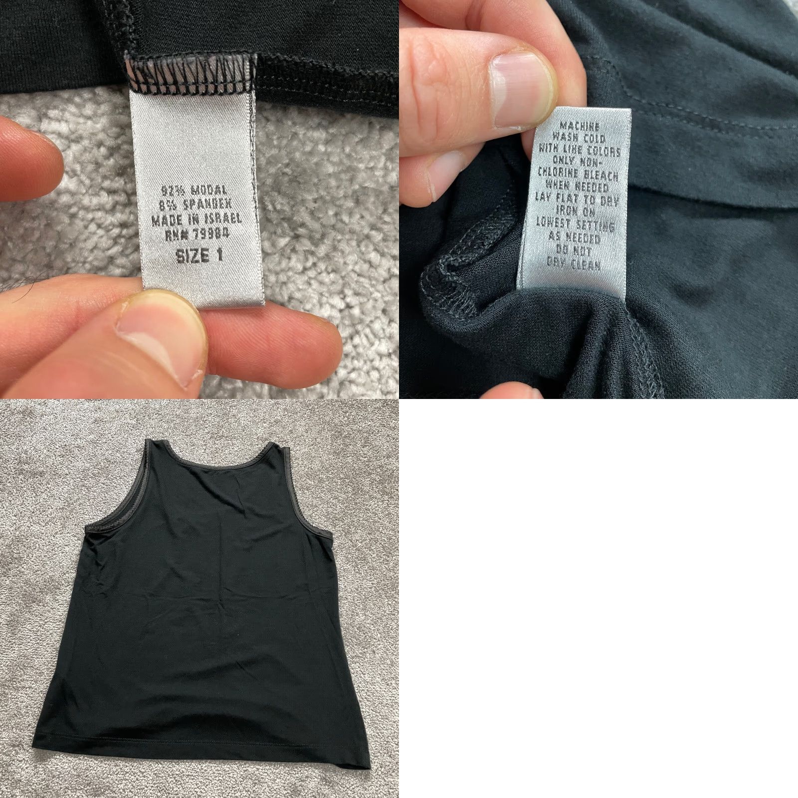 Vintage VINTAGE Chico's Women's Tank Top Shirt Adult Medium Black Cotton Modal Spandex Sleeveless Basic Size M / US 6-8 / IT 42-44 - 8 Thumbnail