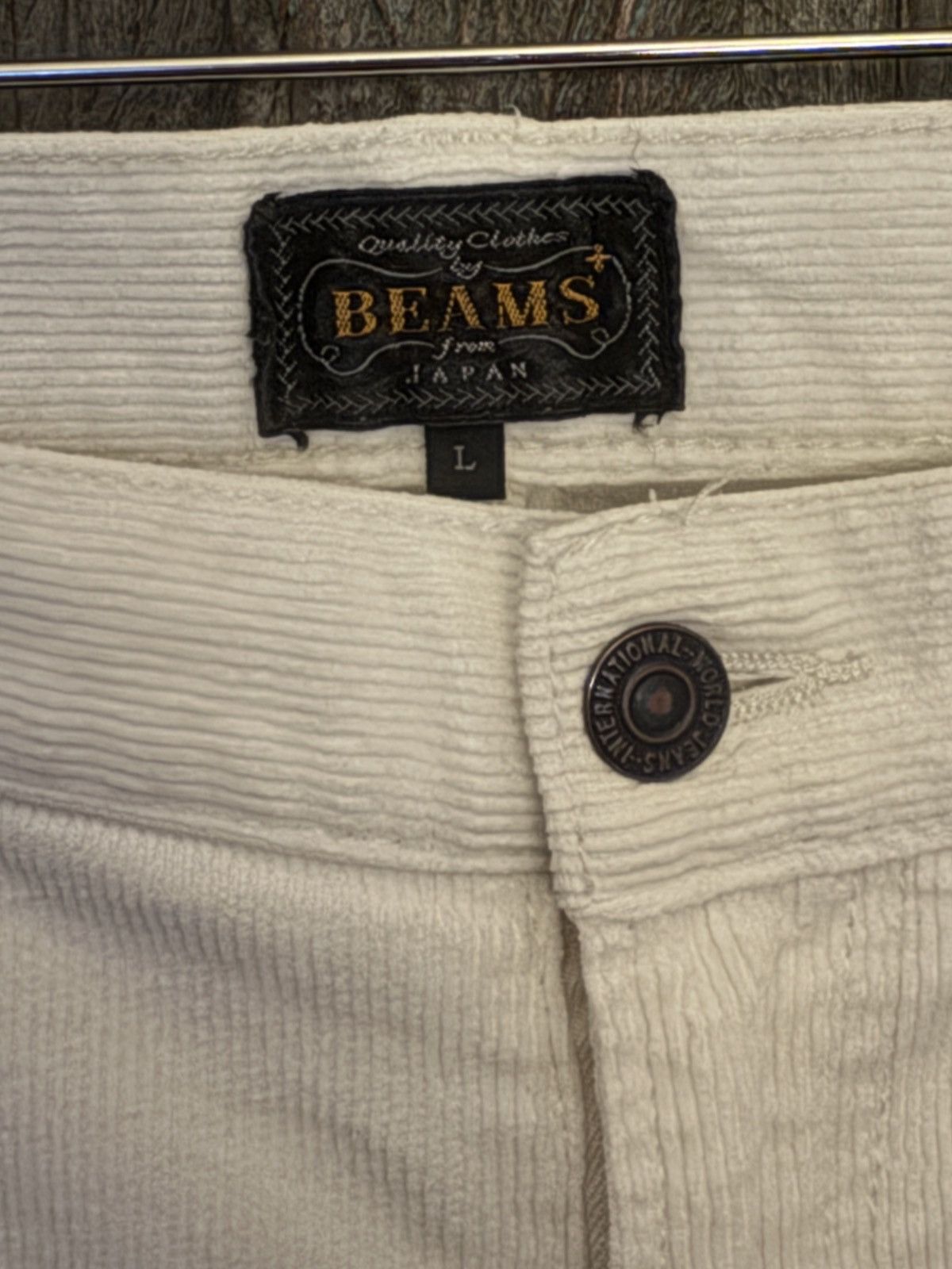 Beams Plus 5 Pocket Corduroy Pants in Off White Size US 33 - 2 Thumbnail