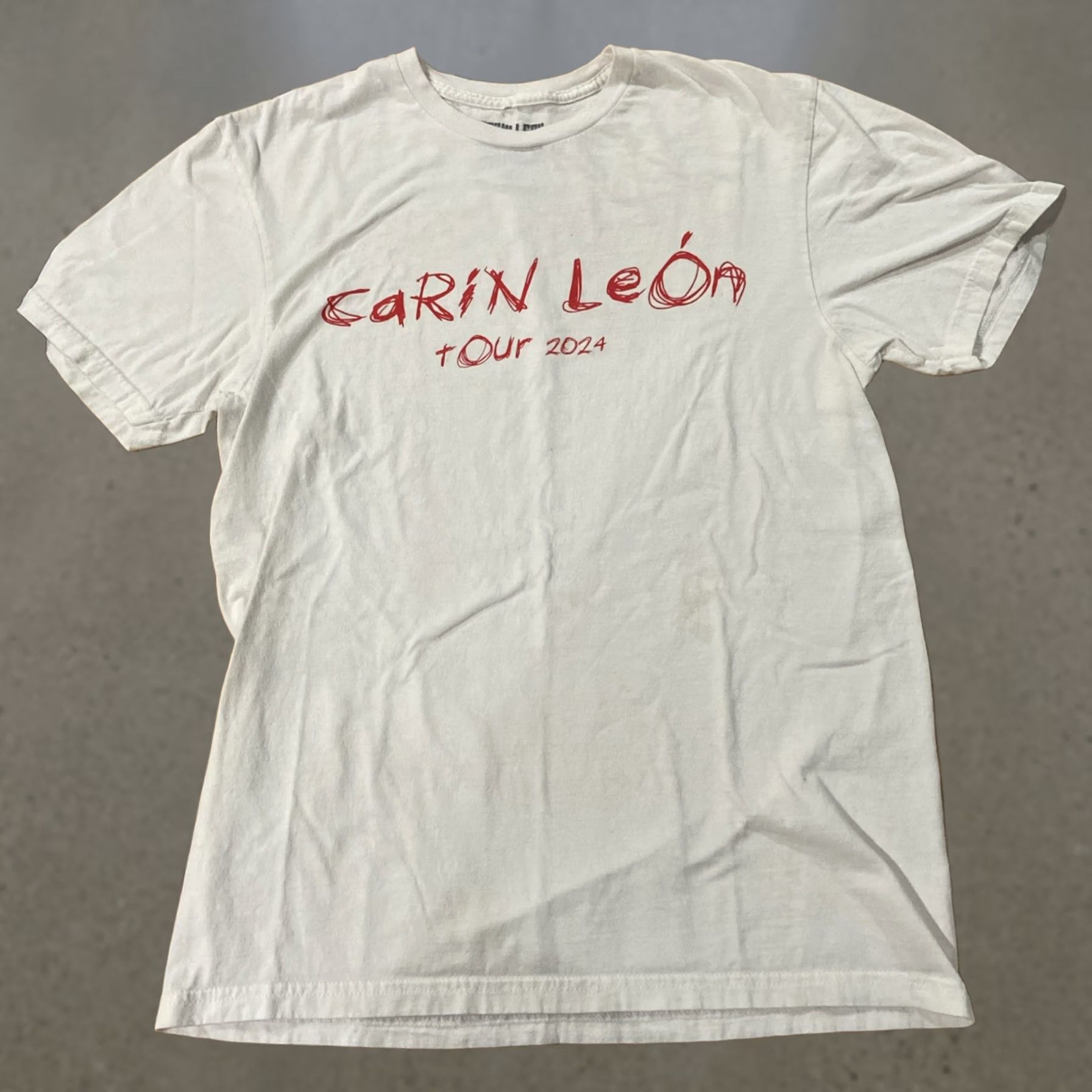 Vintage Carin Leon Men's White Boca Chueca Tour 2024 Short Sleeve Graphic T-Shirt Size US M / EU 48-50 / 2 - 1 Thumbnail