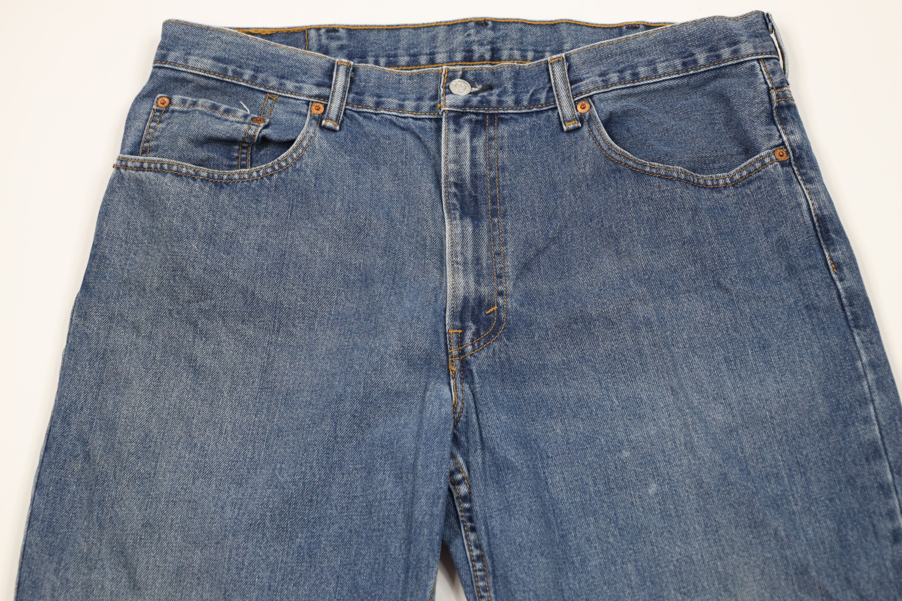 Levi's Vintage Y2K Levis 550 Relaxed Fit Denim Jeans Blue Cotton Size US 38 / EU 54 - 2 Thumbnail