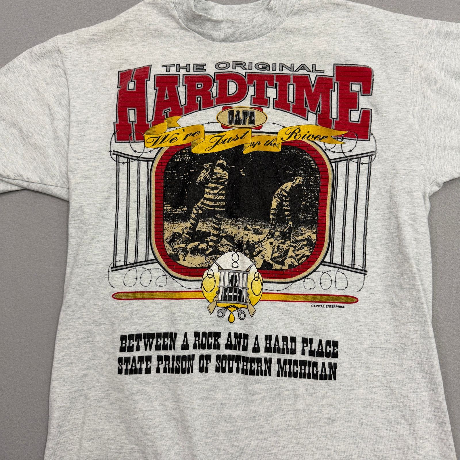 Vintage Vintage Hard Time Cafe Shirt Men's Large Gray 90s Michigan Size US L / EU 52-54 / 3 - 2 Thumbnail
