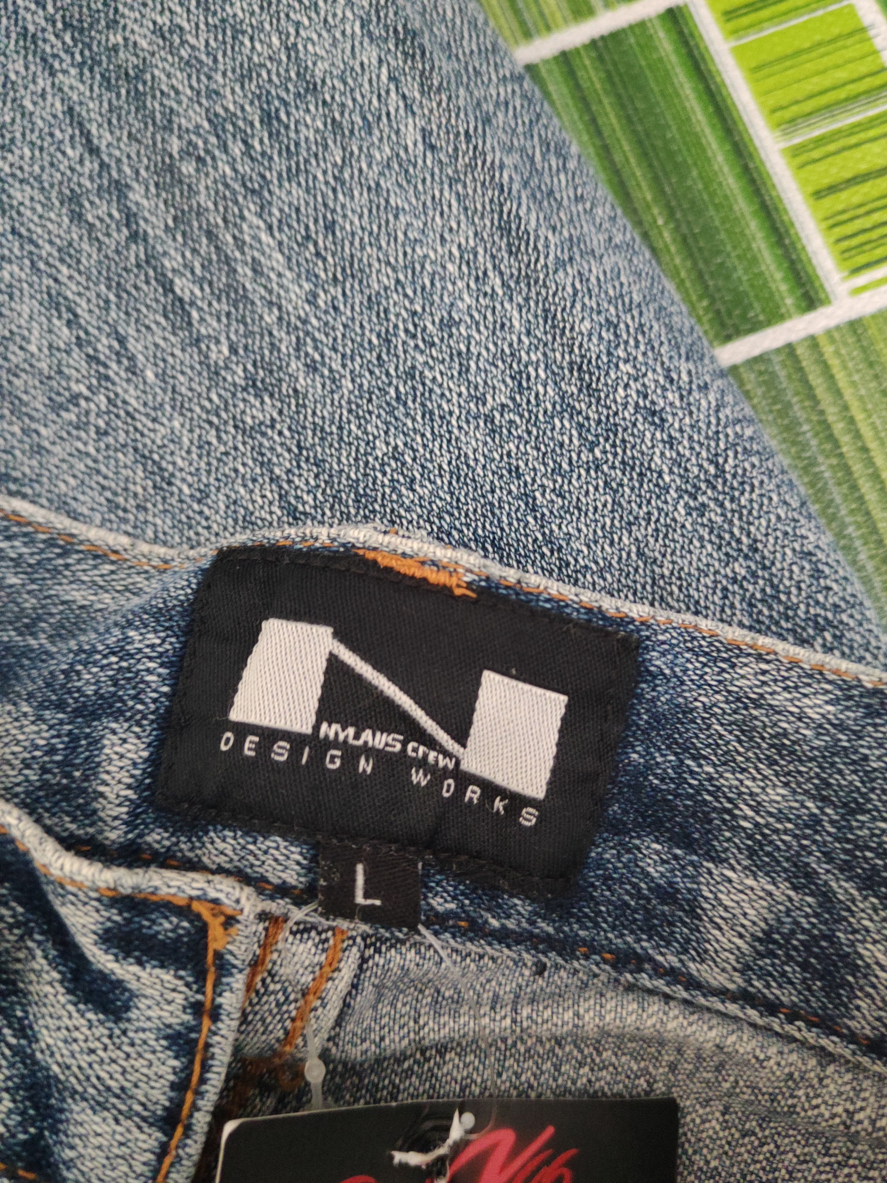Japanese Brand DL Nylaus Blue Distressed Ripped Jeans #46-104 Size US 32 / EU 48 - 16 Thumbnail