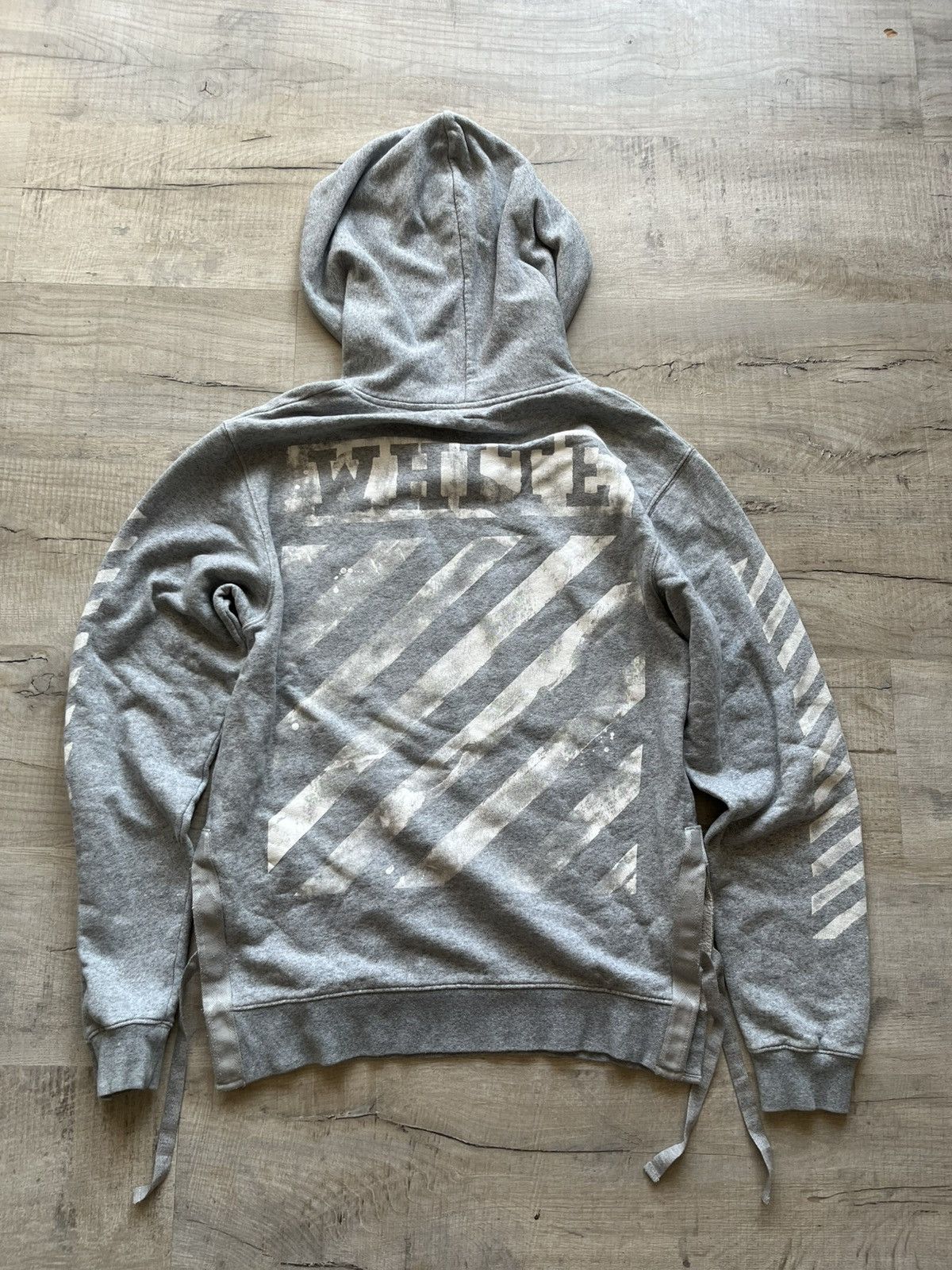 Off-White Off-White grey waves hoodie sweatshirt Size US M / EU 48-50 / 2 - 8 Thumbnail