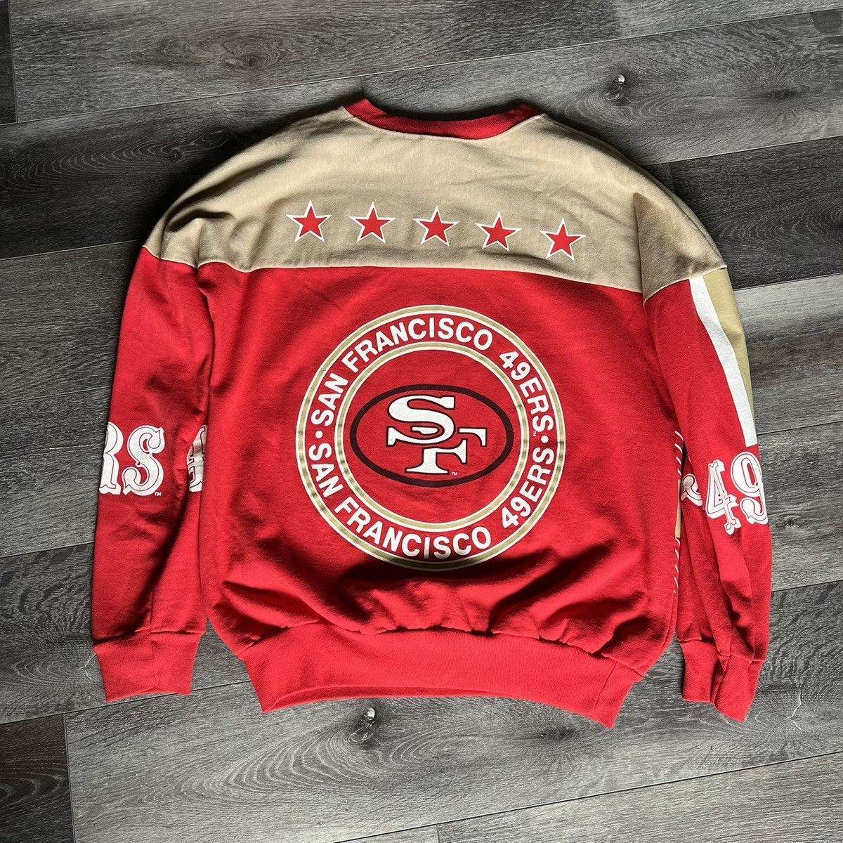 NFL Vintage 1980s NFL Garan San Francisco 49ers Helmet Crewneck Size US L / EU 52-54 / 3 - 2 Thumbnail
