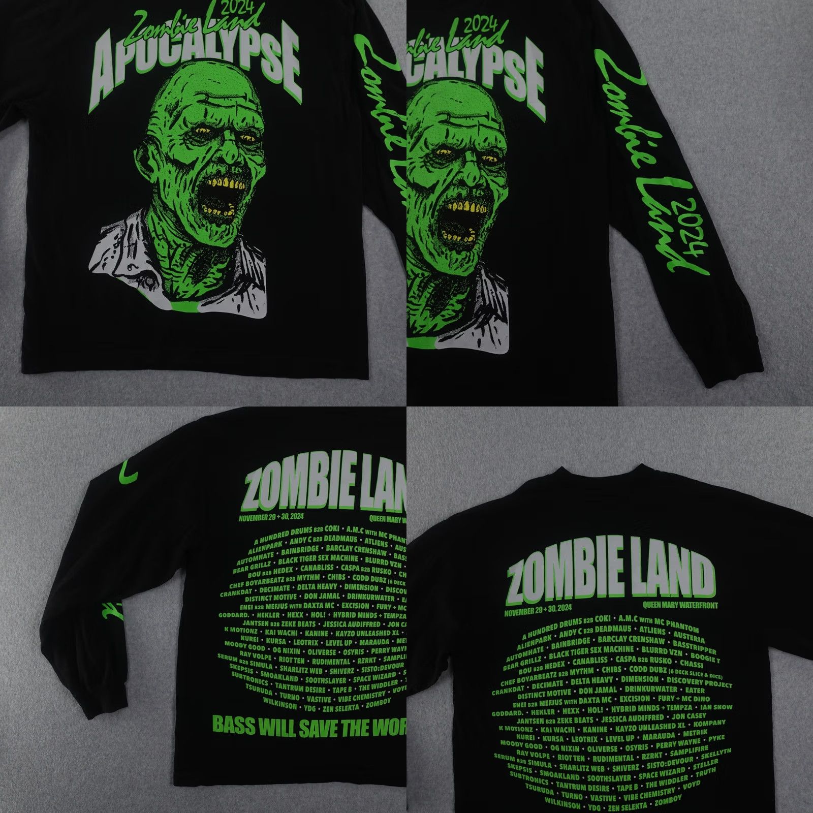 Vintage Insomniac Zombieland Apocalypse Long Sleeve Shirt Large L Black Mens Graphic Print 2024 Old School Horror Size US L / EU 52-54 / 3 - 8 Thumbnail