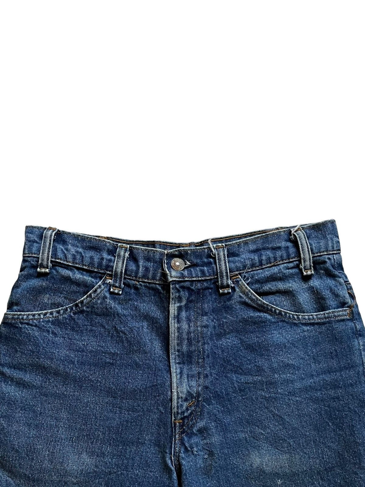 Levi's × Levi's Vintage Clothing Vintage 80s Levis 646 Orange Tab Distressed Shorts Jeans Size 29" - 4 Thumbnail