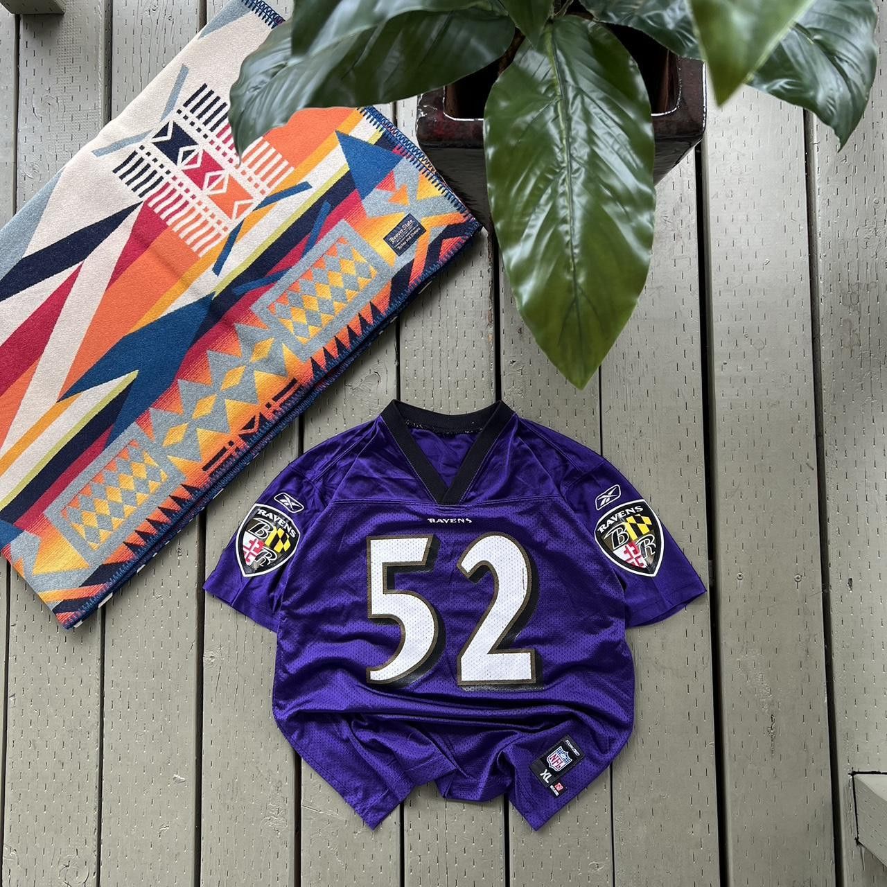 NFL Baltimore Ravens Reebok Authentic Alternate Jersey Ray Lewis Size US XS / EU 42 / 0 - 2 Thumbnail