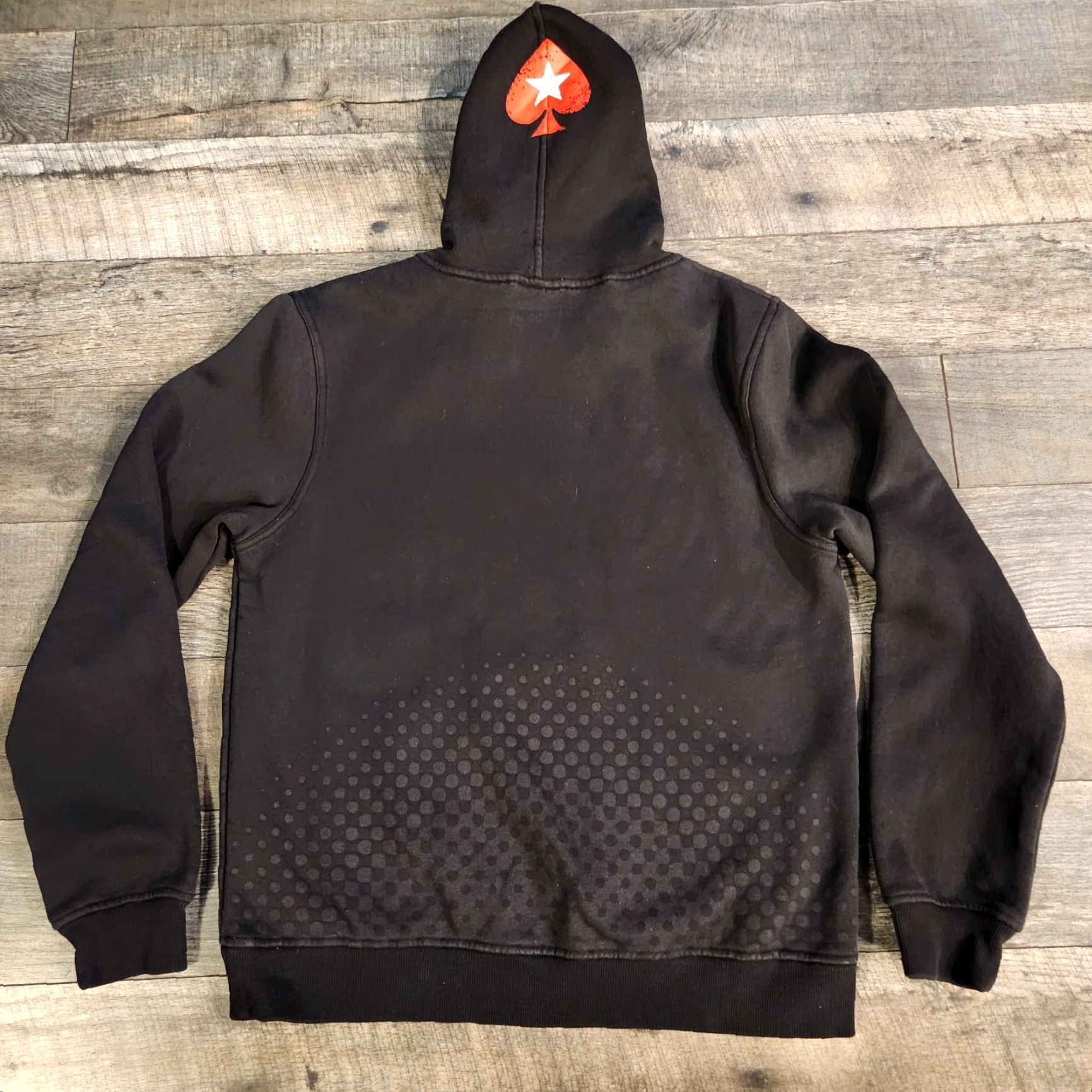 Logo 7 VINTAGE World Series Of Poker Hoodie Women's 2XL Black Spade Logo Long Sleeve Crew Neck Pouch Embroidered Fleece Casual Size XXL / US 16-18 / IT 52-54 - 5 Thumbnail