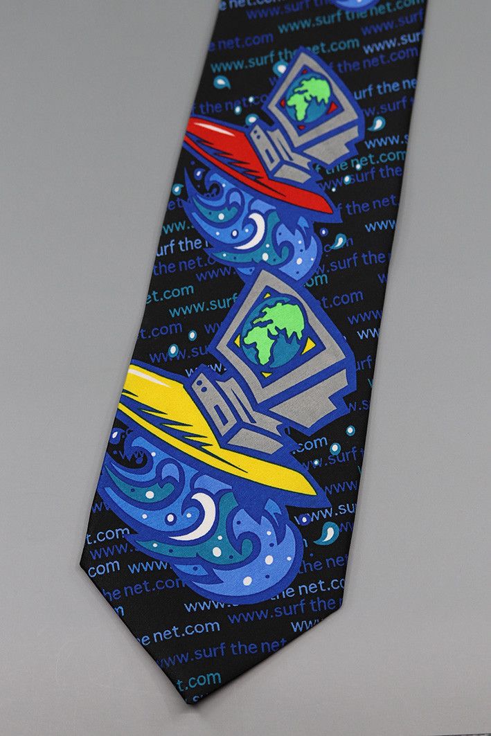 Ralph Marlin 1999 Ralph Marlin “Surf the Net” Novelty Necktie Size ONE SIZE - 1 Thumbnail