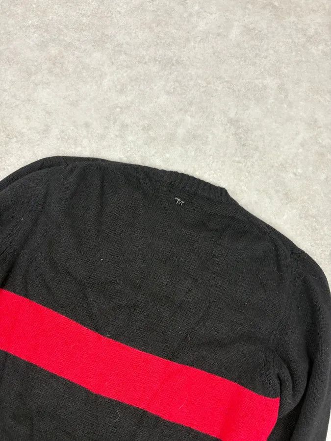 Daniele Alessandrini 2000s Daniele Alessandrini Red Line Black Wool Sweater Size US S / EU 44-46 / 1 - 6 Thumbnail
