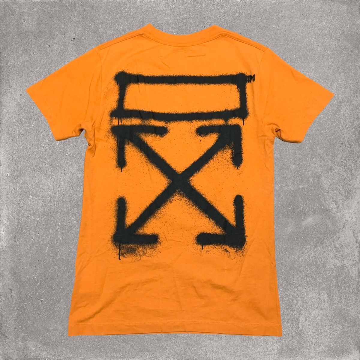 Off-White Off White XS Spray Paint Arrows Orange Tee Virgil Abloh 2020 Size US XS / EU 42 / 0 - 1 Thumbnail