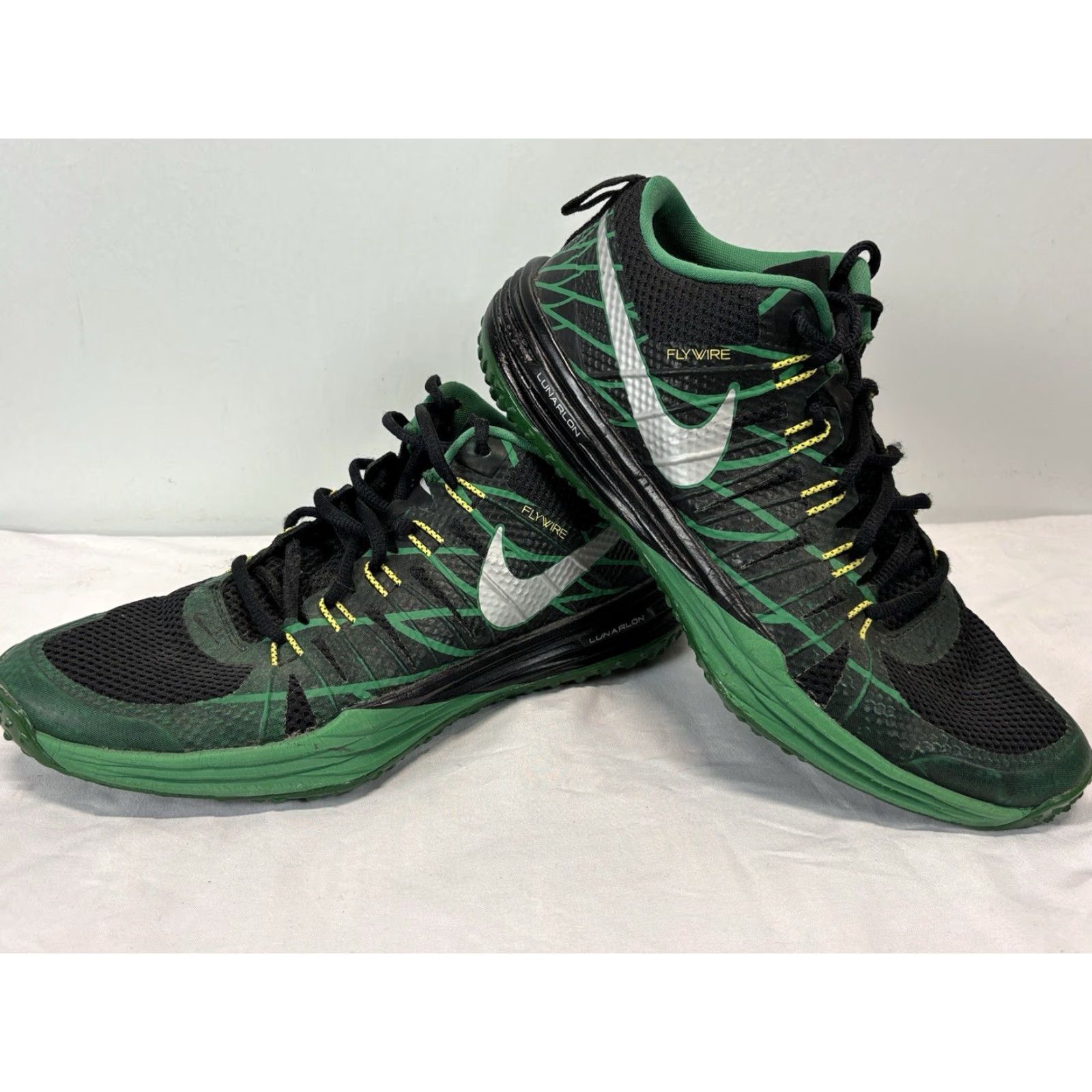 Nike Nike Lunar TR1 NGR Shoes Men 10 Oregon Ducks Green Black Lunarlon Sneakers 654283-037 Mens Athletic Duck 2014 Size US 10 / EU 43 - 2 Thumbnail