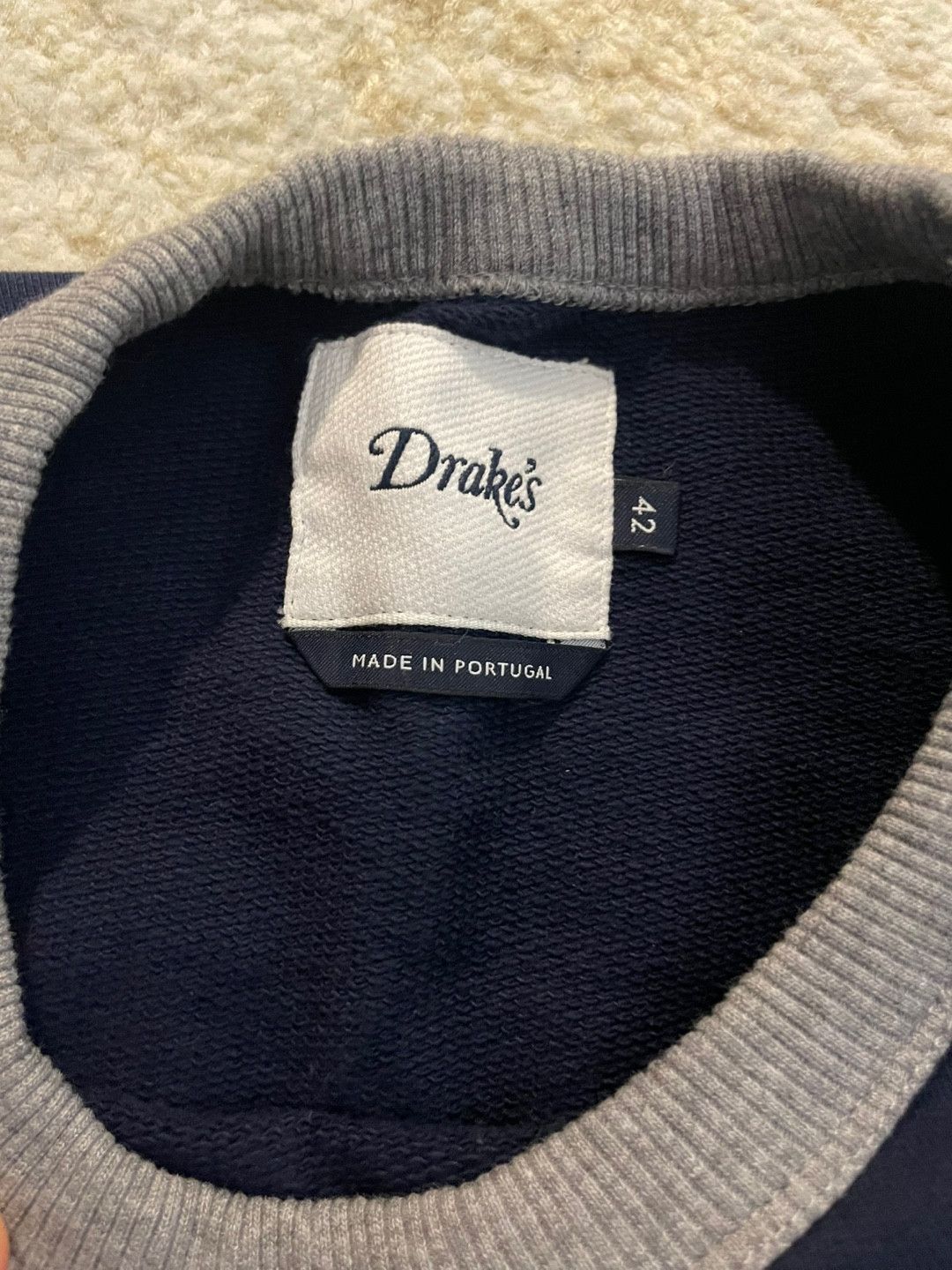 Drake's Drake's Embroidered Sweatshirt - Navy Grey Size 42 Size US L / EU 52-54 / 3 - 3 Thumbnail