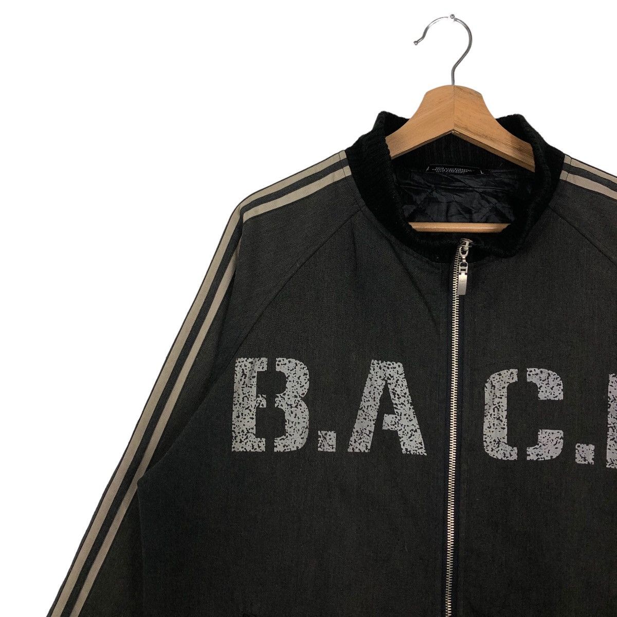Japanese Brand 🔥BACK Big Logo Spell Out Bomber Jacket Streetwear Biker Size US M / EU 48-50 / 2 - 6 Thumbnail