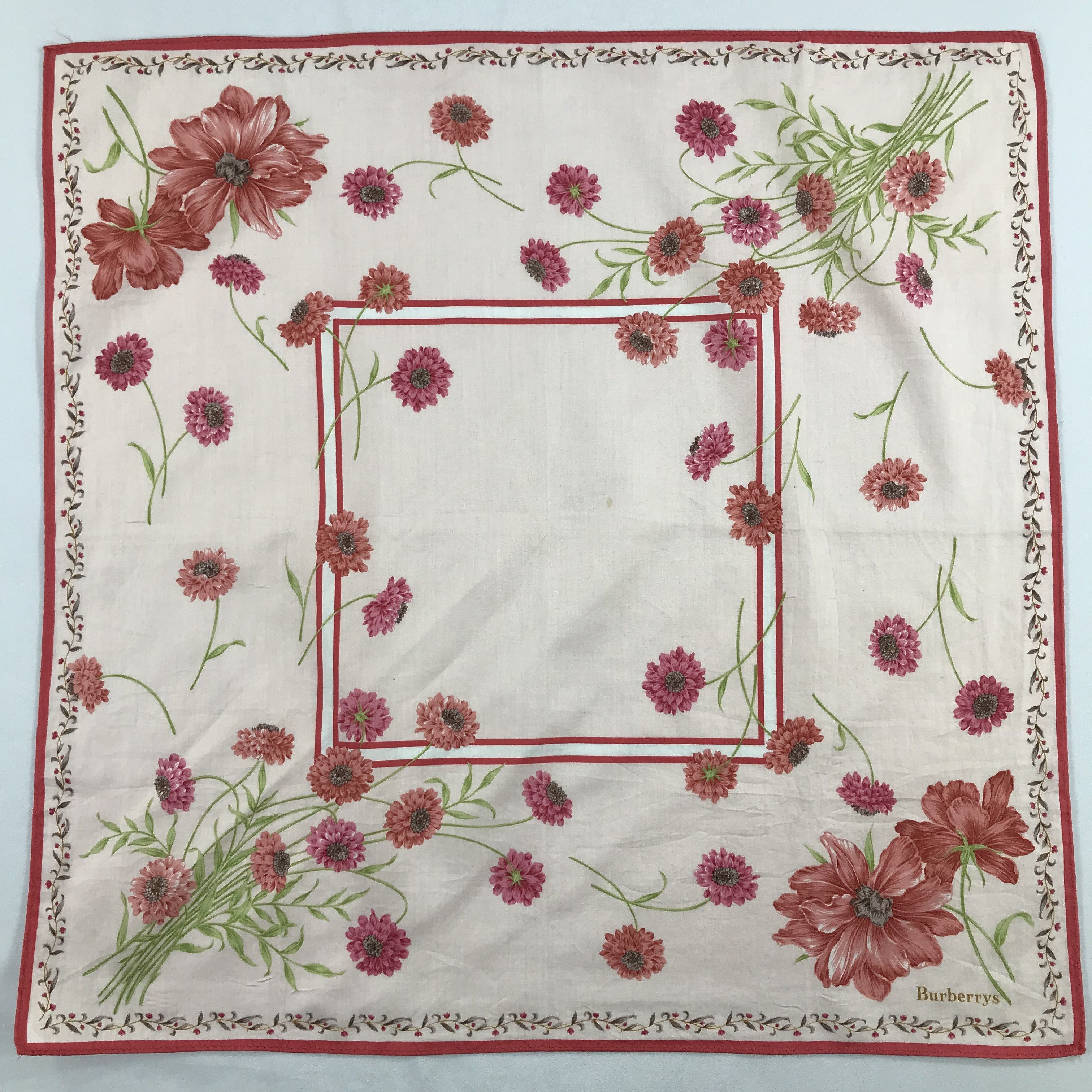 Burberry × Vintage Burberry Bandana / Handkerchief / Neckerchief - S2132 Size ONE SIZE - 1 Thumbnail