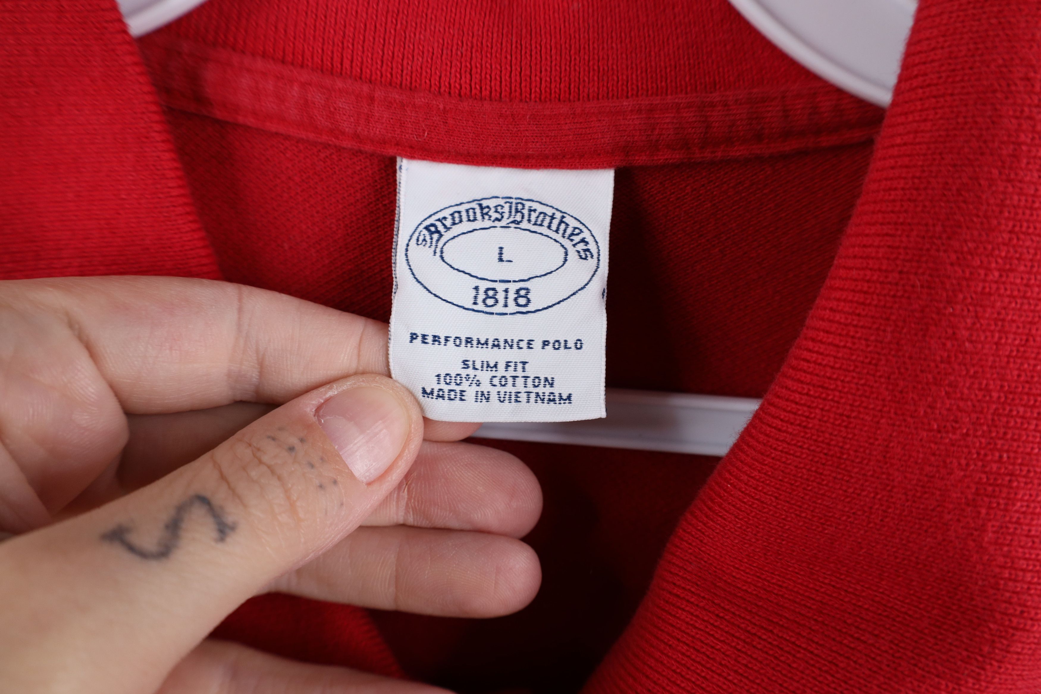 Brooks Brothers Vintage Brooks Brothers Slim Fit Performance Polo Shirt Red Size US L / EU 52-54 / 3 - 6 Thumbnail