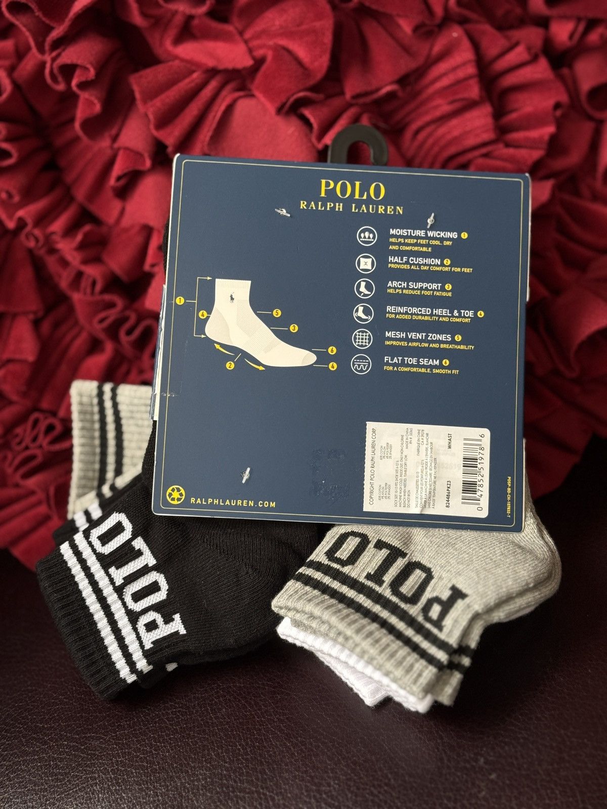 Polo Ralph Lauren Polo by Ralph Lauren Cushioned White Athletic Socks unisex Size ONE SIZE - 2 Thumbnail