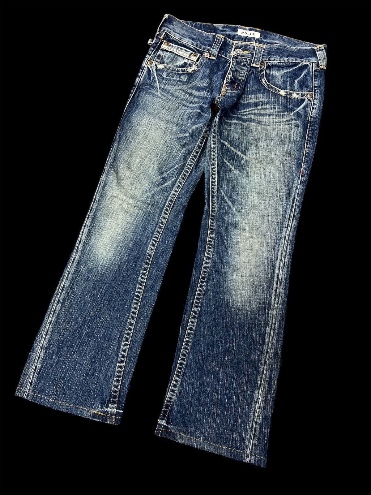 Japanese Brand × Jean FLARED‼️VAUX LOW RISE DISTRESSED DENIM PANT Size US 30 / EU 46 - 5 Thumbnail