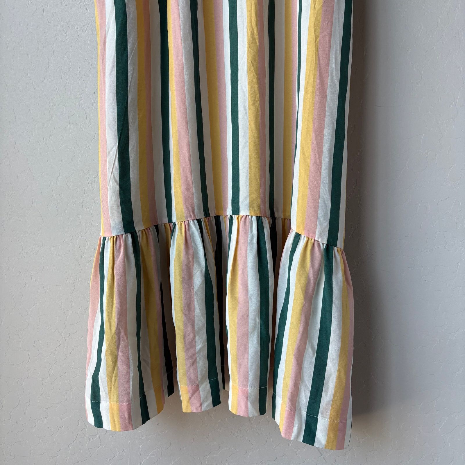 ASCENO Asceno Dress Silk Off Shoulder Striped Midi Dress S Size S / US 4 / IT 40 - 5 Thumbnail