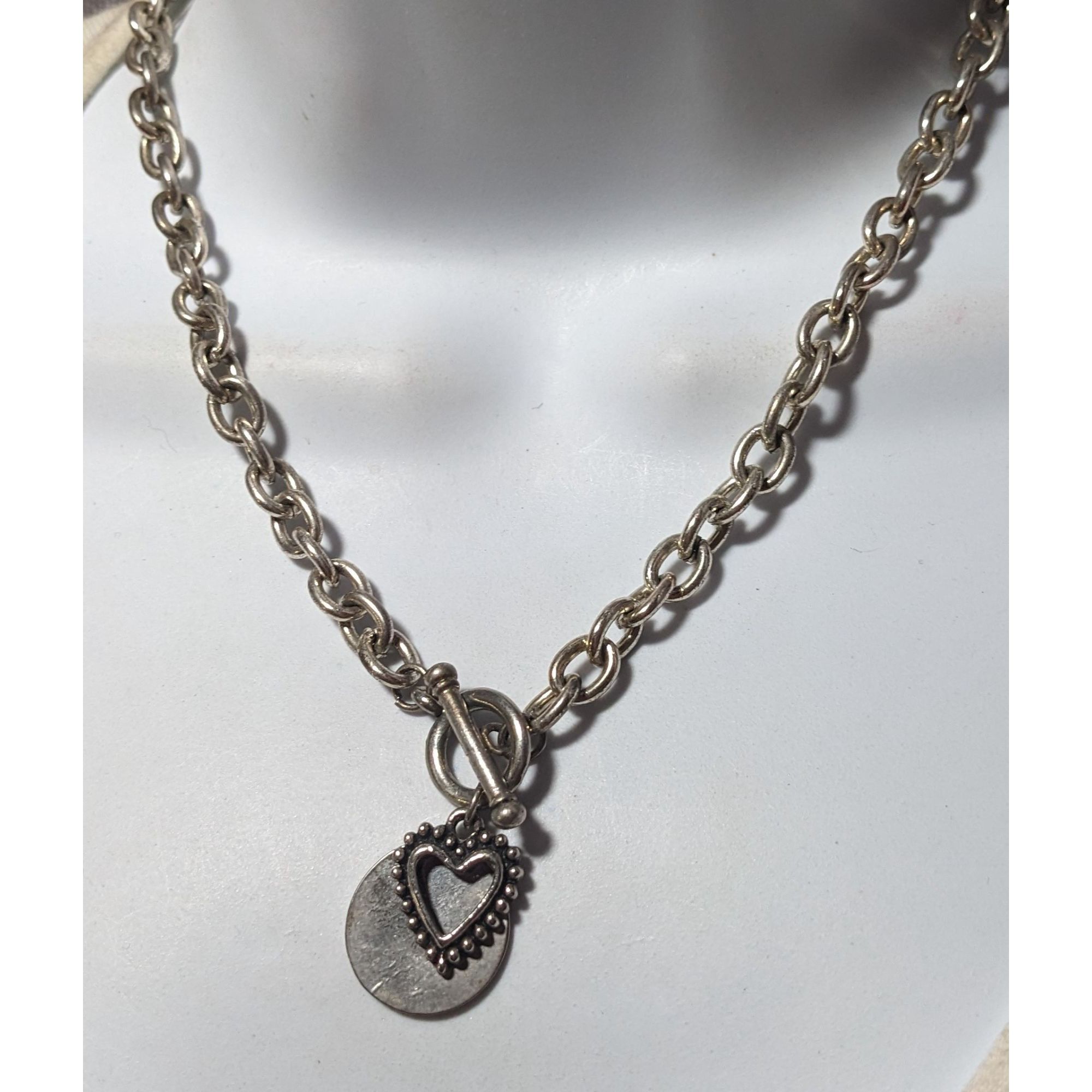 Other Silver Open Heart Pendant Toggle Necklace Size ONE SIZE - 8 Thumbnail
