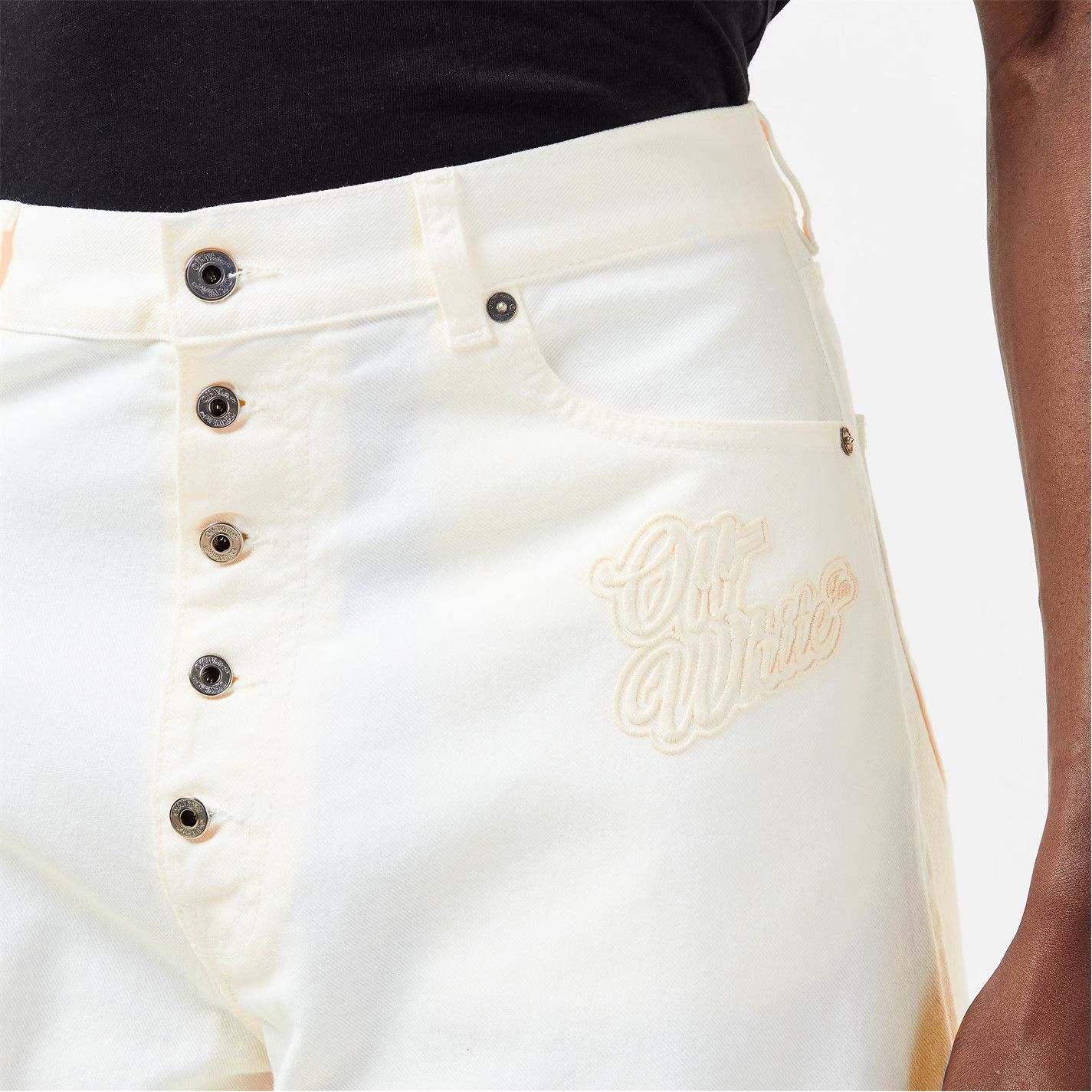 Off-White o1g2r1mq0326 Balloon Wide Leg Jeans in White Size US 30 / EU 46 - 6 Thumbnail