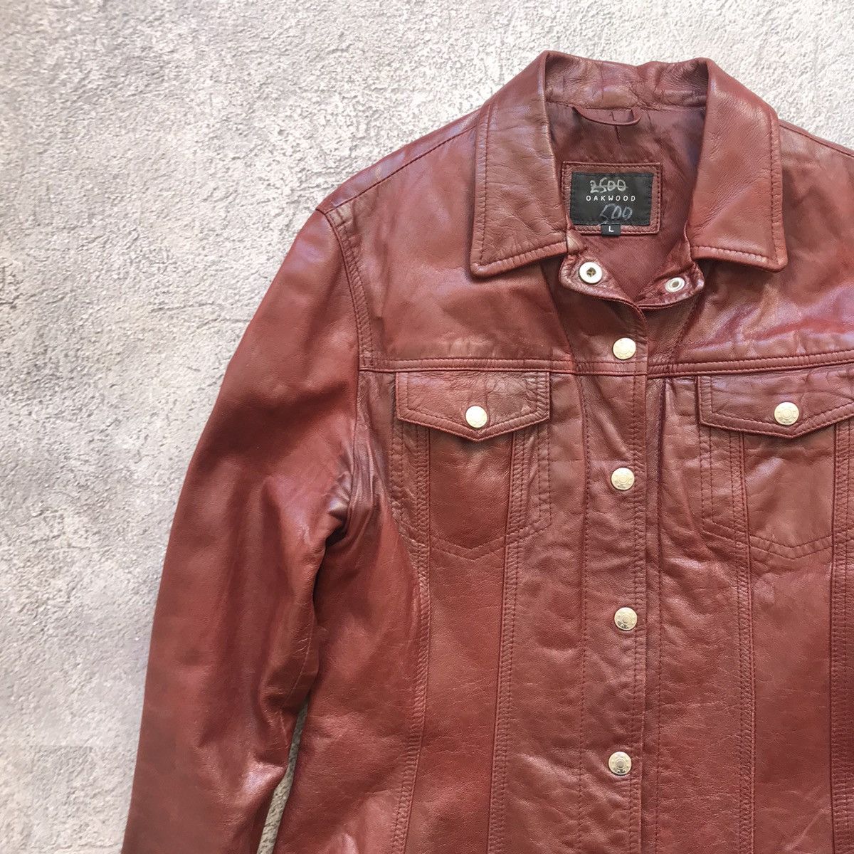 Genuine Leather Vintage Y2K Brown Leather Jacket Streetwear Workwear Baggy L Size L / US 10 / IT 46 - 5 Thumbnail