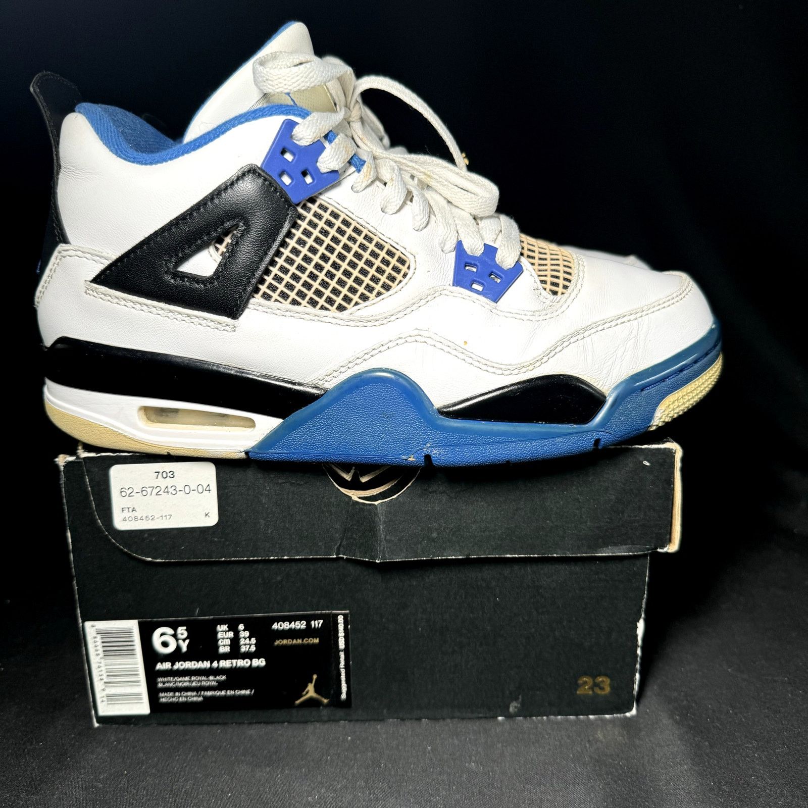 Jordan Brand × Nike Size 6.5 - Nike Air Jordan 4 Retro GS Motorsports 2017 Shoes Size US 6.5 / EU 39-40 - 1 Thumbnail