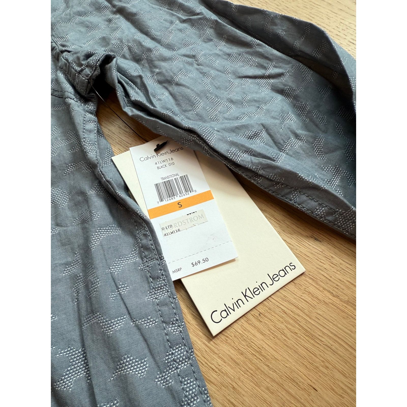 Calvin Klein NWT Calvin Klein Jeans Textured Pattered Button Down Shirt Size US S / EU 44-46 / 1 - 6 Thumbnail