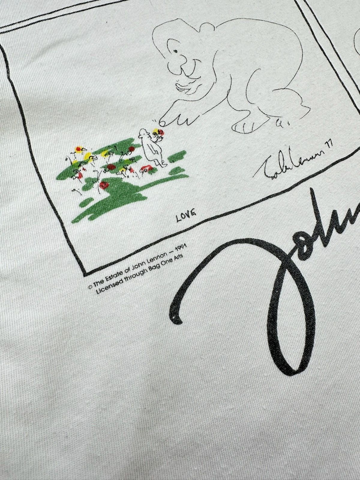 Hard Rock Cafe × Vintage Vintage 90s John Lennon art tee Hard Rock Cafe T Shirt Size US XL / EU 56 / 4 - 6 Thumbnail