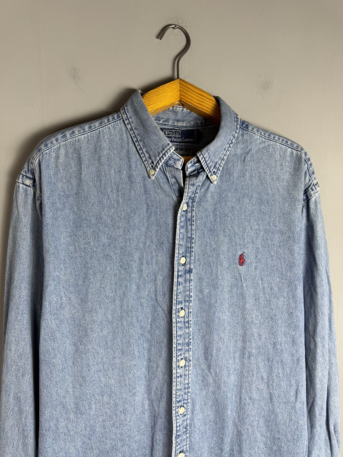 Polo Ralph Lauren Vintage 90s Polo Ralph Lauren denim shirt Size US L / EU 52-54 / 3 - 2 Thumbnail