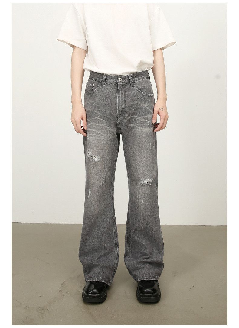 Japanese Brand American washed loose straight casual flared ripped jeans Size US 32 / EU 48 - 1 Thumbnail