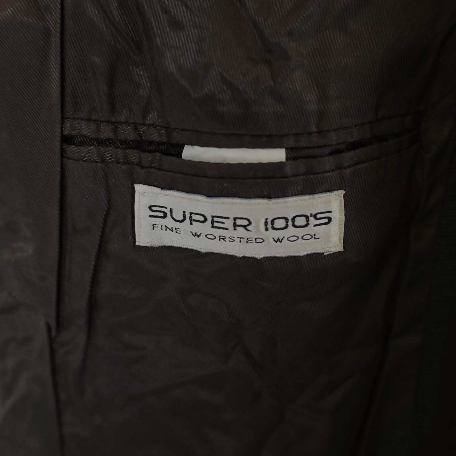 Designer Gianfranco Ruffini Italy Brown Check Super 100S Worsted Woo Size 38R - 9 Thumbnail