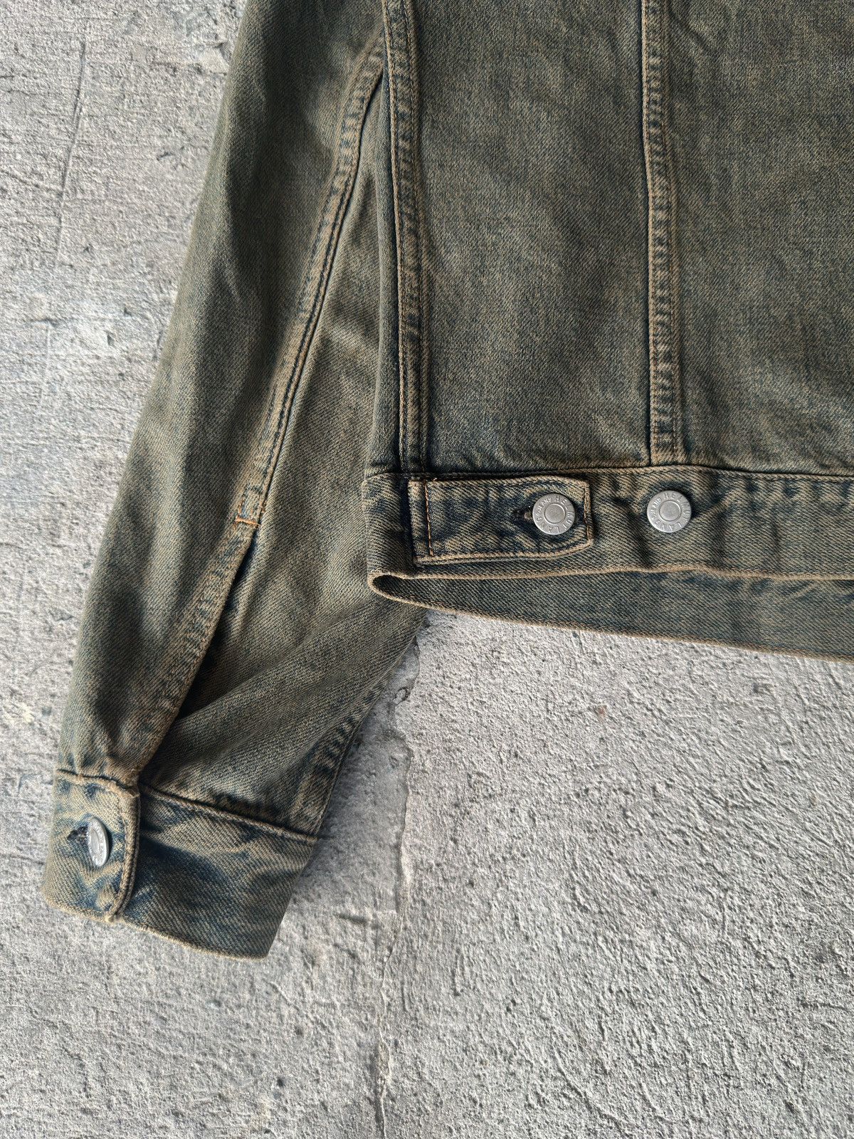 Helmut Lang 1997 Helmut Lang Vintage Stained Denim Jacket Size US M / EU 48-50 / 2 - 17 Thumbnail