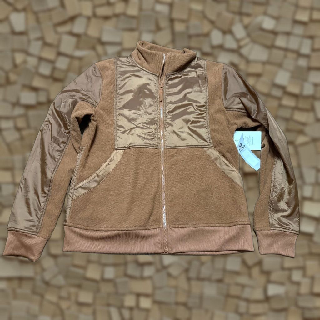 Vintage Mono B Sweater, Women's Size Large, Zip Up, Fleece, Brown, New with tags, Regular, Full Zip, Casual, Fall Winter Spring Summer, Women, Sweater Size L / US 10 / IT 46 - 1 Thumbnail